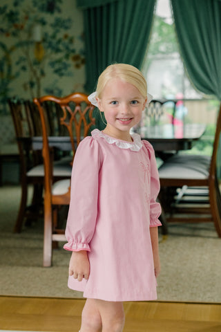 *PRE-ORDER* Long-sleeve Blushing Bow Dress