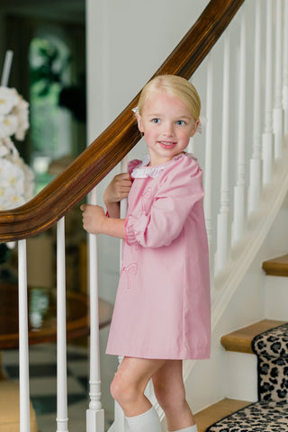 *PRE-ORDER* Long-sleeve Blushing Bow Dress