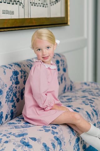 *PRE-ORDER* Long-sleeve Blushing Bow Dress