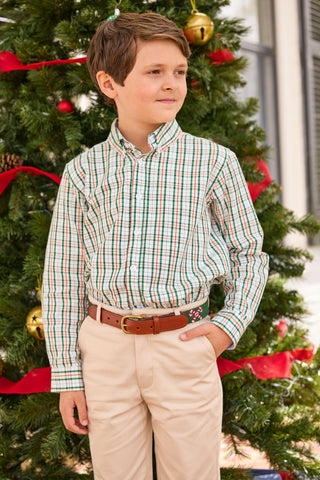 Button Down Shirt - Mistletoe Tartan