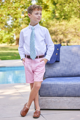 Boys Classic Twill Shorts - Light Pink