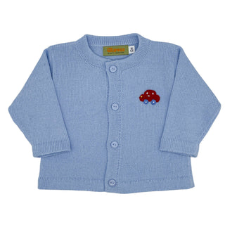 Boys Cardigan with Crocheted Car