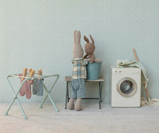 Bucket & Mop, Miniature - Light Blue