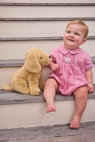Boys Chest Smocked Bubble - Lab