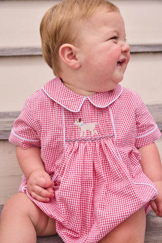 Boys Chest Smocked Bubble - Lab