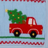 Christmas Truck on Light Blue