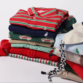 Long-sleeve Prim and Proper Polo - Richmond Red & Kiawah Kelly Green Stripe