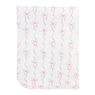 Girls Printed Receiving Blanket - Coquette Bows