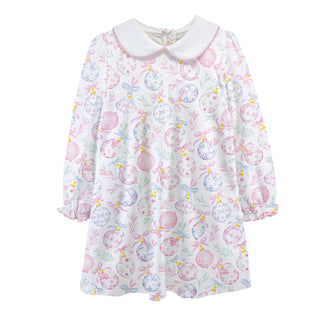 Printed Dress with Round Collar - Christmas Charms