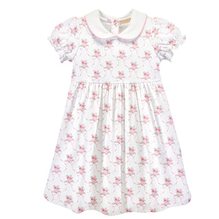 Printed Collared Dress - Sweet Bows