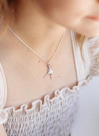 Gold Plated Necklace with Ballet Dancer Charm