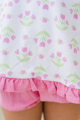 *PRE-ORDER* Poppy Pima Knit Bloomer Set - Tulips
