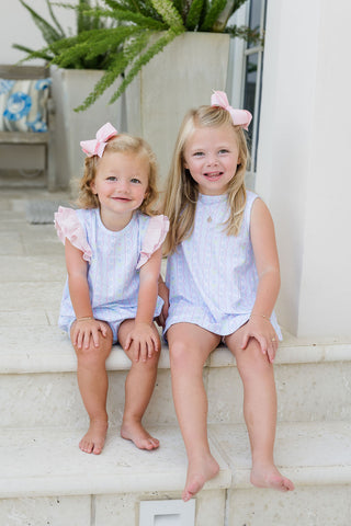 *PRE-ORDER* Blake Pima Knit Bubble - Blue Floral Scallop