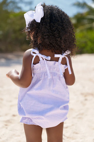 Rosey Romper - Lauderdale Lavender Gingham