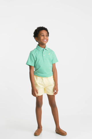 Prim & Proper Polo - Kiawah Kelly Green Stripe