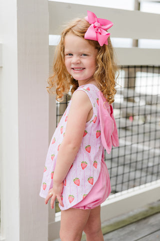 *PRE-ORDER* Lottie Pima Knit Bloomer Set - Strawberry Stripe