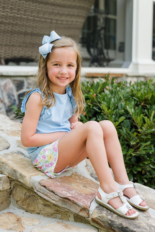 *PRE-ORDER* Hadley Pima Knit Shorts - Blossoms and Blooms