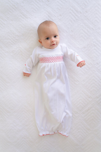 Boys Sweetly Smocked Greeting Gown