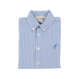 Dean's List Dress Shirt - Barbados Blue Windowpane - FINAL SALE