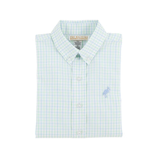 Dean's List Dress Shirt - Sea Island Seafoam and Beale Street Blue Windowpane