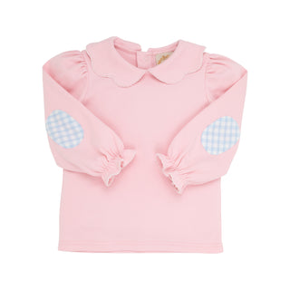 Emma's Elbow Patch Top - Palm Beach Pink