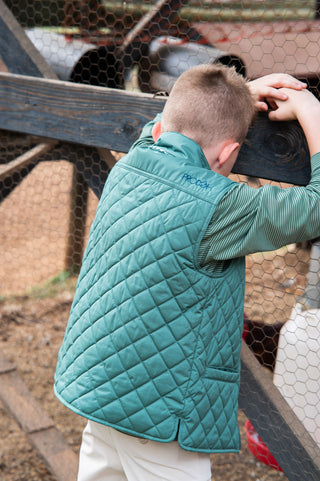 *PRE-ORDER* Boys Pro Quilted Vest - Smoke Pine