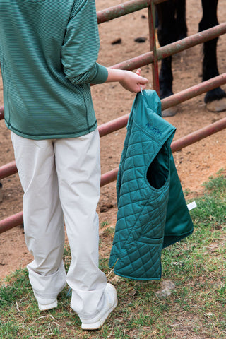 *PRE-ORDER* Boys Pro Quilted Vest - Smoke Pine
