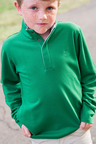 *PRE-ORDER* Boys Sporty Snap Pullover - Abundant Green