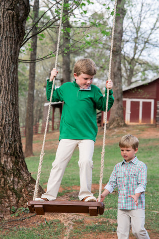 *PRE-ORDER* Boys Sporty Snap Pullover - Abundant Green