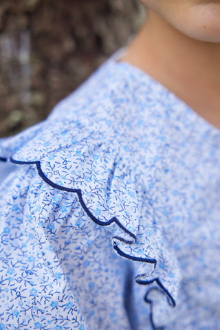 Flutter Blouse - Blue Vinings