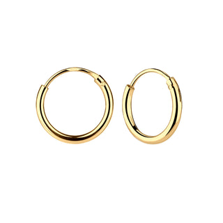 Gold Plated Endless Hoop Earrings