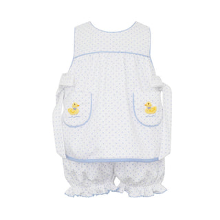 Girls Knit Bloomer Set with Crochet Ducks