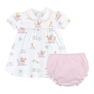 Printed Blouse and Diaper Set - Noah's Ark