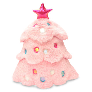 Glitter Pink Christmas Tree Plush Character