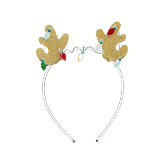 Reindeer Antlers Glitter Gold Headband