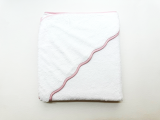 Hooded Towel - Pink Striped