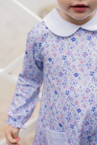*PRE-ORDER* Long-sleeve Pima Knit Dress - Iris Garden