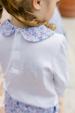 *PRE-ORDER* Pima Knit Collared Blouse - Iris Garden