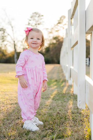 Girls Knit Isla Long Bubble - Simply Sweet Pink Bows