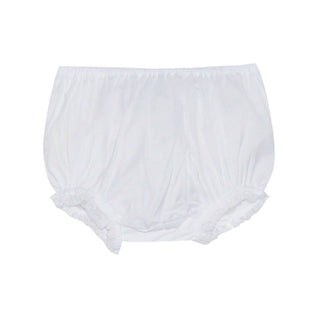 Landon Diaper Cover with Lace Trim - White with White