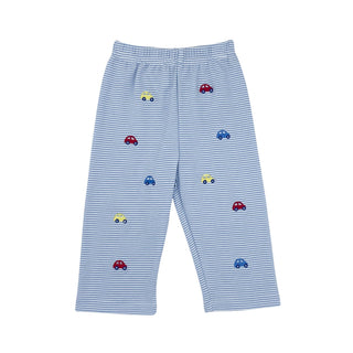 Leo Knit Pants with Car Embroidery