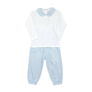 Boys Pima Collared Pant Set