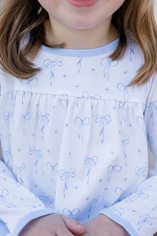 Knit Lennon Dress - Blue Bows