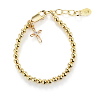 Lenox - Gold Plated Bracelet with Cross Charm