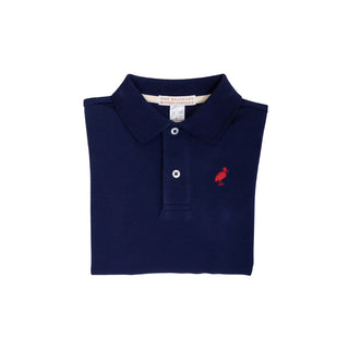 Prim & Proper Polo Long Sleeve - Nantucket Navy