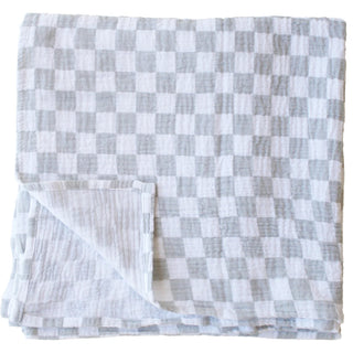 Muslin Swaddle - Grey Check