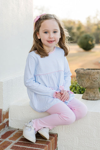 Meggie Legging Set - Blue Stripe