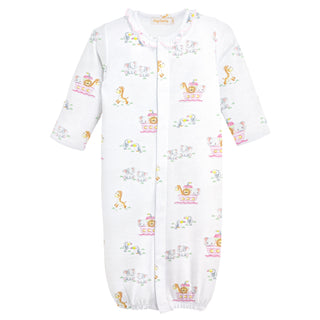 Printed Convertible Gown with Ruffle - Noah's Ark