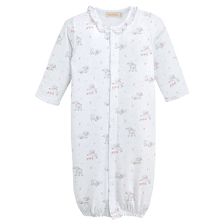 Printed Converter Gown with Ruffle - Tiny Baby Sheep