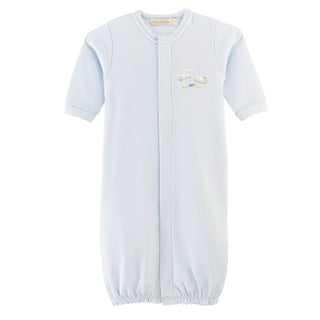 Boys Converter Gown with Hand-embroidery and Piping - Baby Lambs